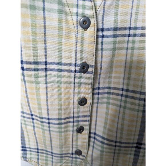 Vintage 90's Cherokee Plaid Striped Print Vest Cotton Canvas  Size Medium - Picture 6 of 7